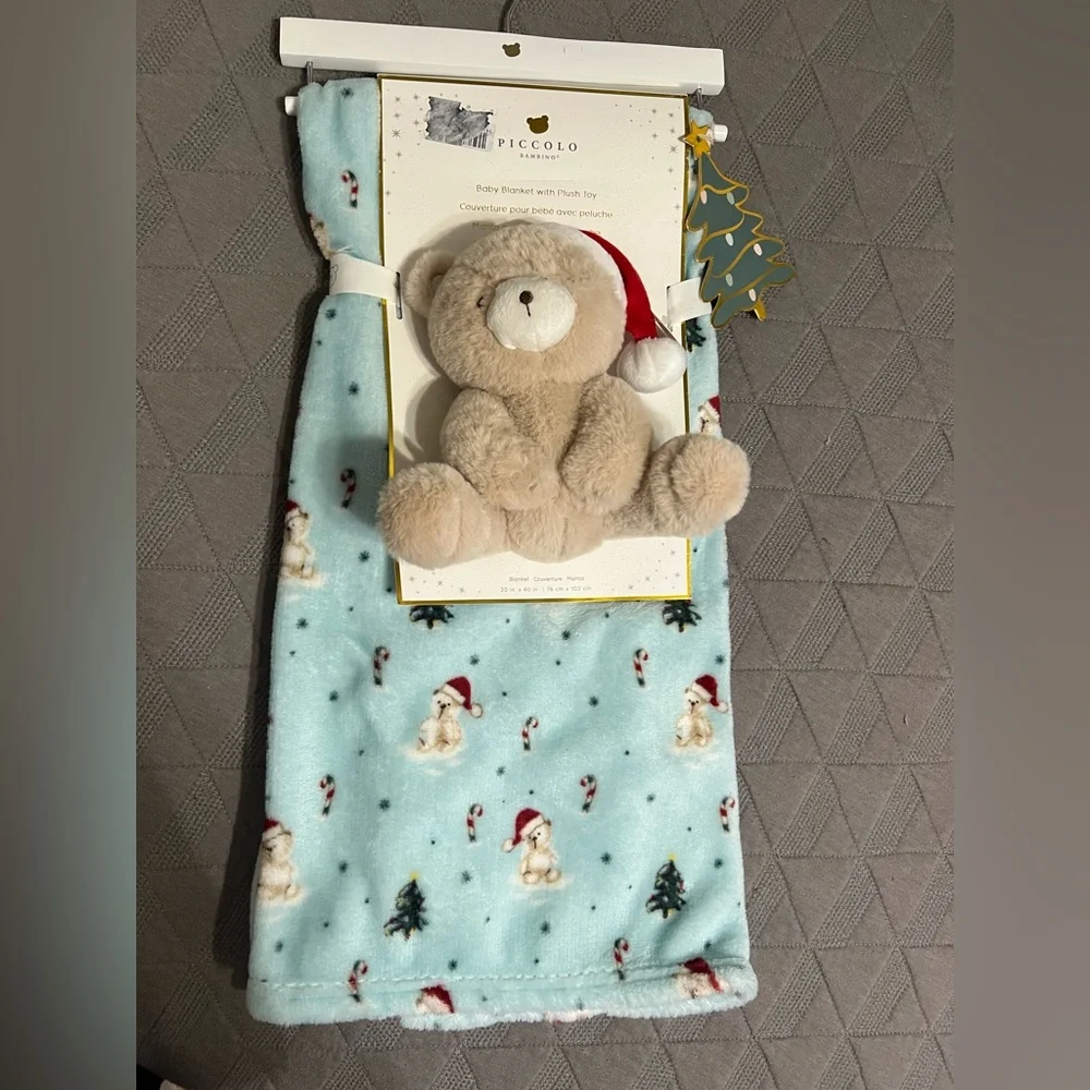 Piccolo Baby Blanket with Plush Toy bear